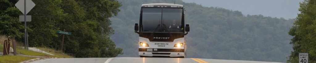 bus on the road